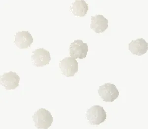White candy pearls PNG with transparent background, real photo cutout