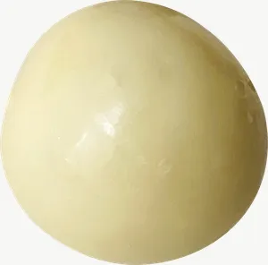 White chocolate candy ball PNG with transparent background, real photo cutout