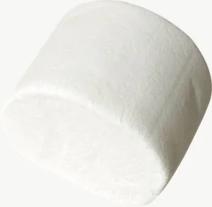 White marshmallow candy, twisted PNG with transparent background, real photo cutout
