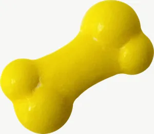 Yellow bone candy PNG with transparent background, real photo cutout