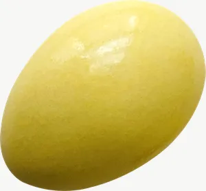 Yellow gummy egg candy PNG with transparent background, real photo cutout