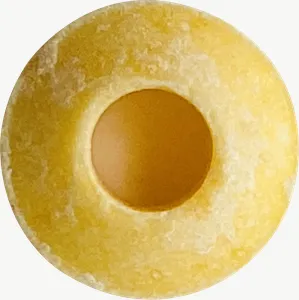 Yellow ring candy PNG with transparent background, real photo cutout
