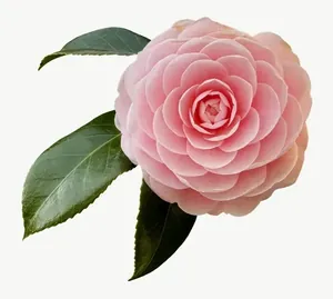 Peach rose flower, tall PNG with transparent background, real photo cutout