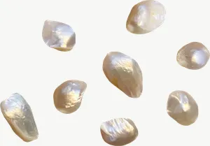 Pearl scatter, wide PNG with transparent background, real photo cutout