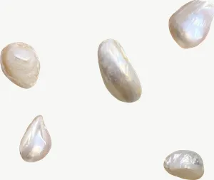 Pearl scatter, round PNG with transparent background, real photo cutout